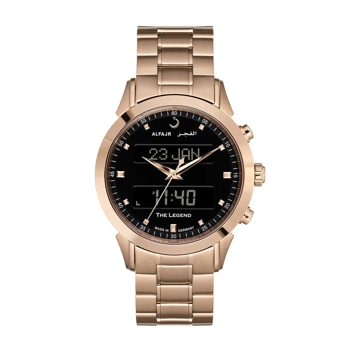 Alfajr Watch WA-30SB The Legend 360, Rose gold/Black dial