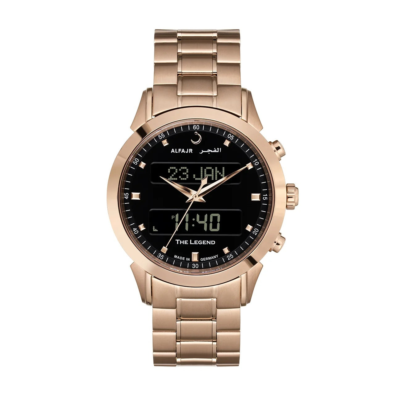 Alfajr Watch WA-30SB The Legend 360, Rose gold/Black dial