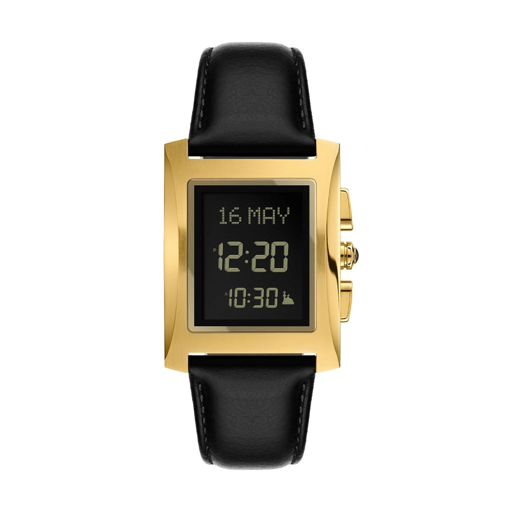 Classic Watch WL-08L, Gold/Black leather