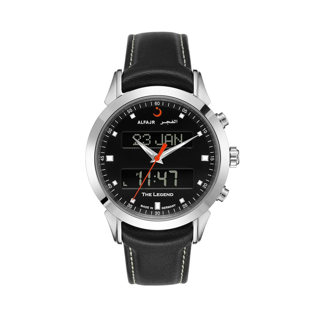 Alfajr WA-30L The Legend 360 Leather Black leather/Black dial