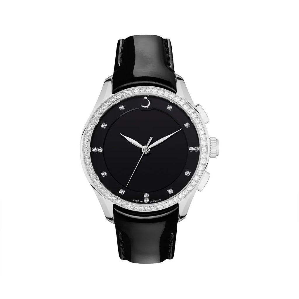 Premier 360 Ladies Leather Silver-Black Strap