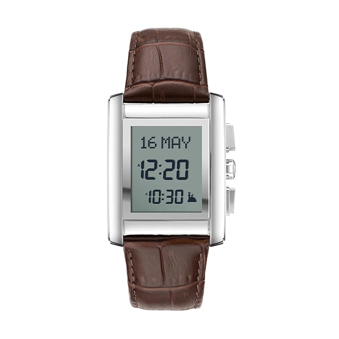 Classic Watch WS-06L-Silver, Brown leather strap