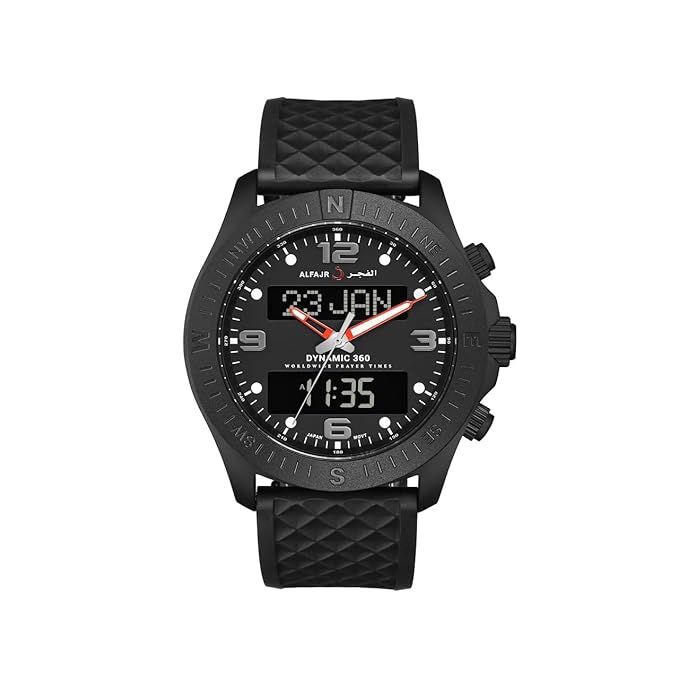 ALFAJR Watch WH 24 IPB Black-Dynamic 360 Rubber