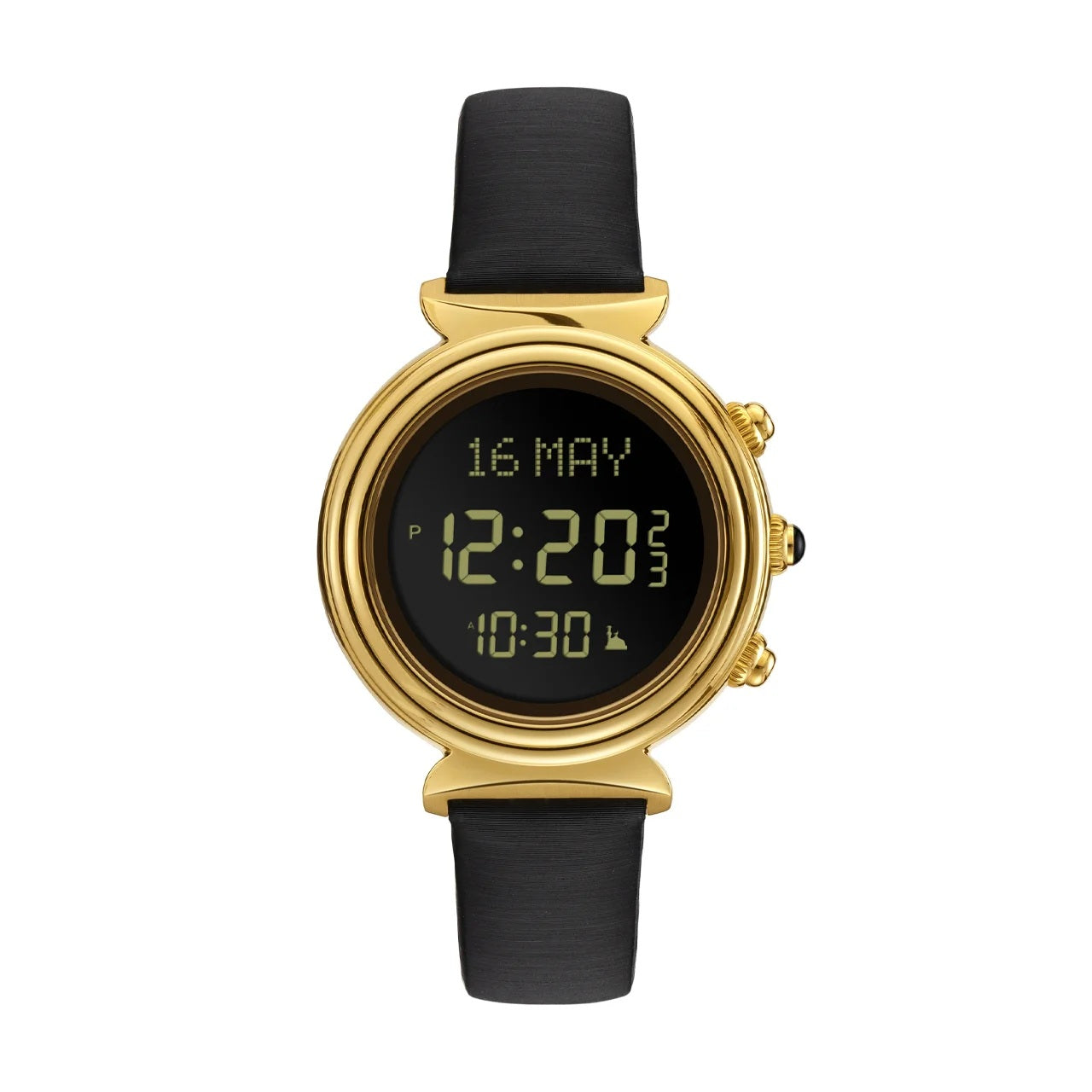 Alfajr Lady Watch WF-14L - Rose gold/Black leather