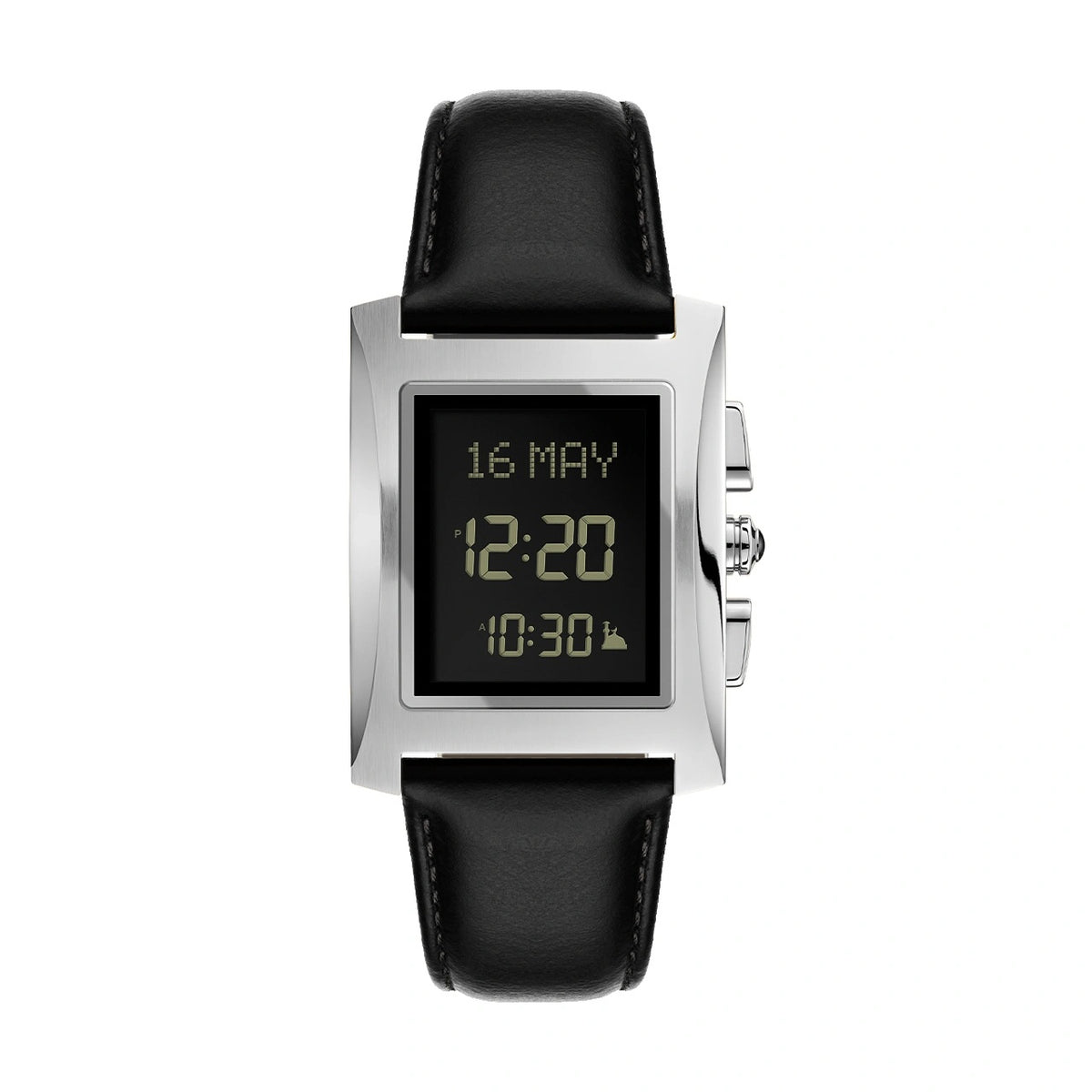 Classic Watch WL-08L, Silver/Black leather