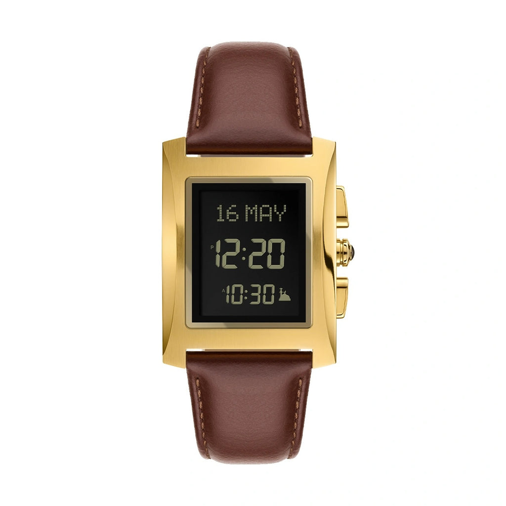 Classic Watch WL-08L, Gold/Brown leather