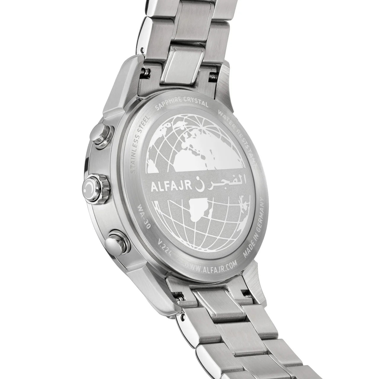Alfajr Watch WA-30SS Stainless steel/Black dial