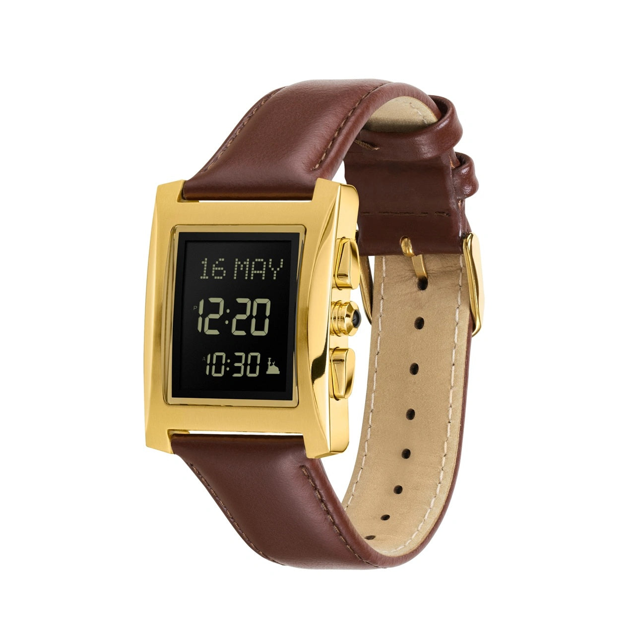 Classic Watch WL-08L, Gold/Brown leather