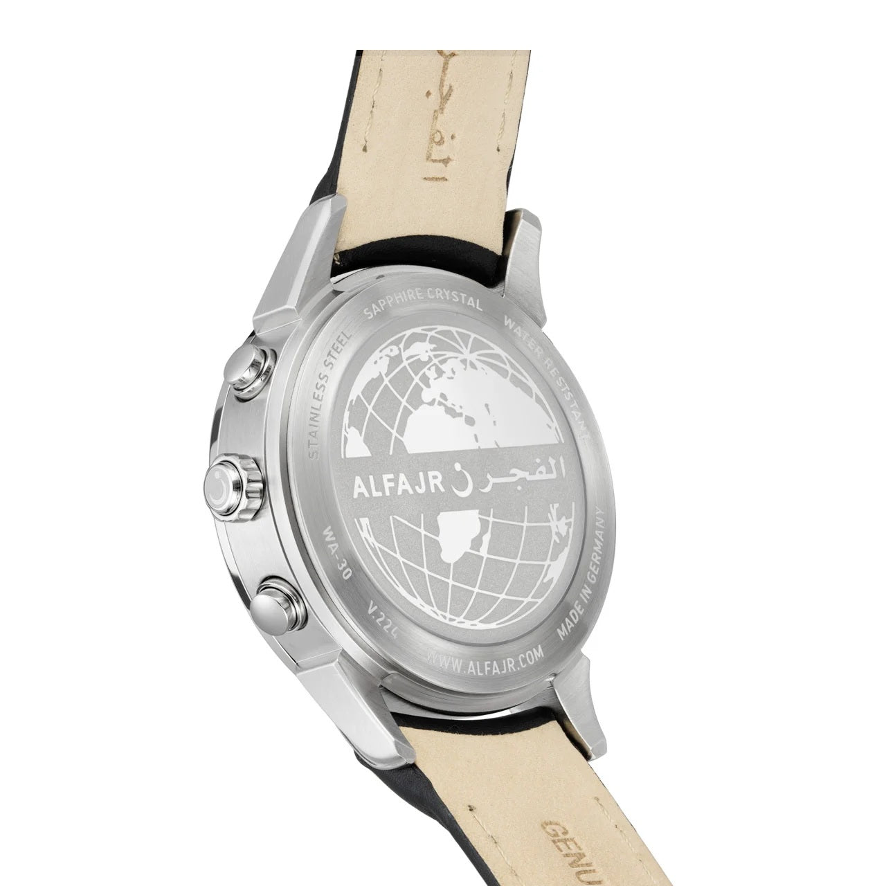 Alfajr WA-30L The Legend 360 Leather Black leather/Black dial