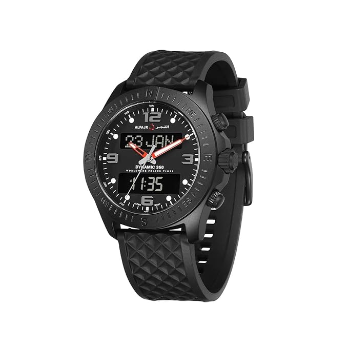 ALFAJR Watch WH 24 IPB Black-Dynamic 360 Rubber