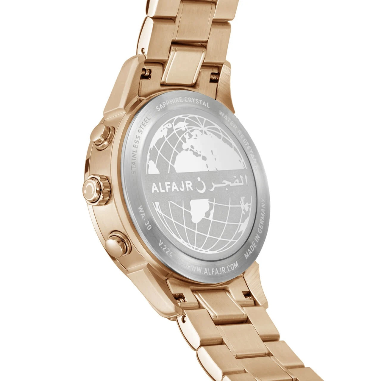 Alfajr Watch WA-30SB The Legend 360, Rose gold/Black dial