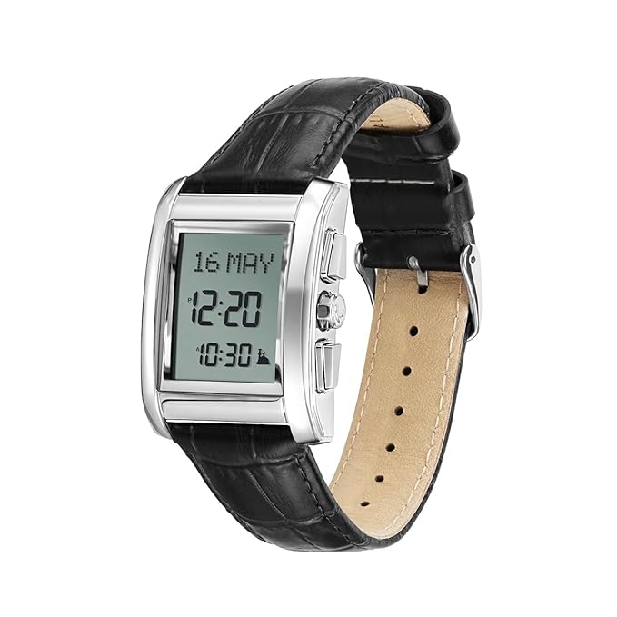Classic Watch WS-06L, Silver/Black leather