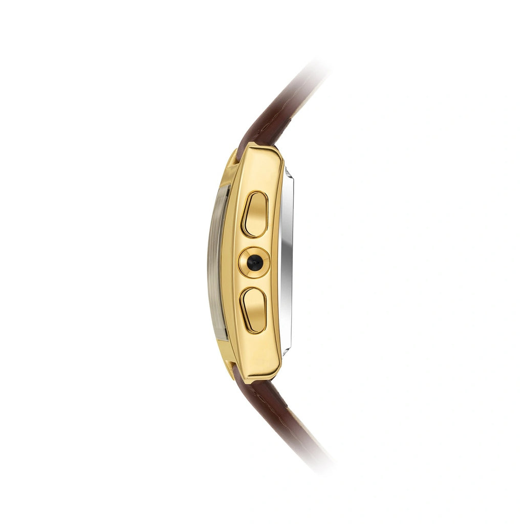 Classic Watch WL-08L, Gold/Brown leather