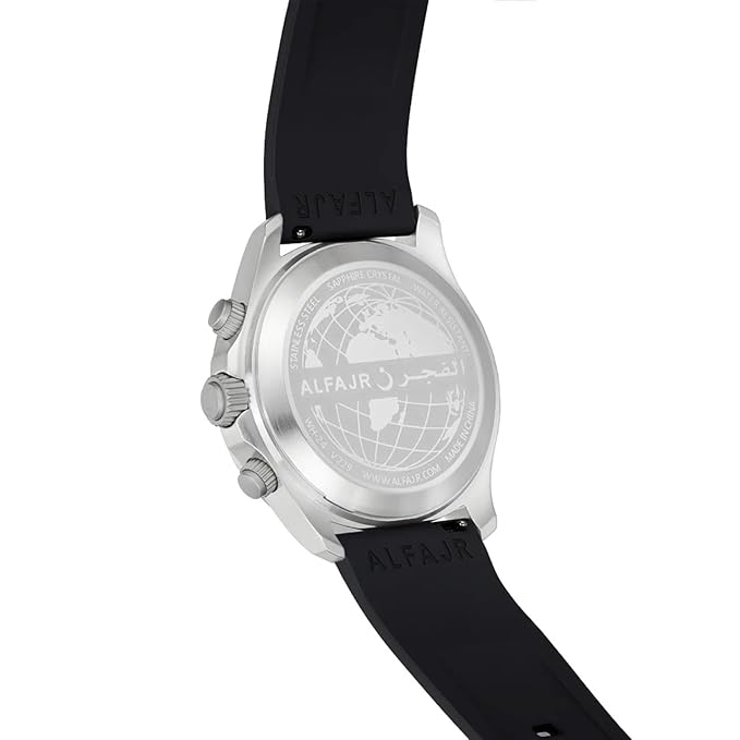 ALFAJR Watch WH 24 Silver Black-Dynamic 360 Rubber