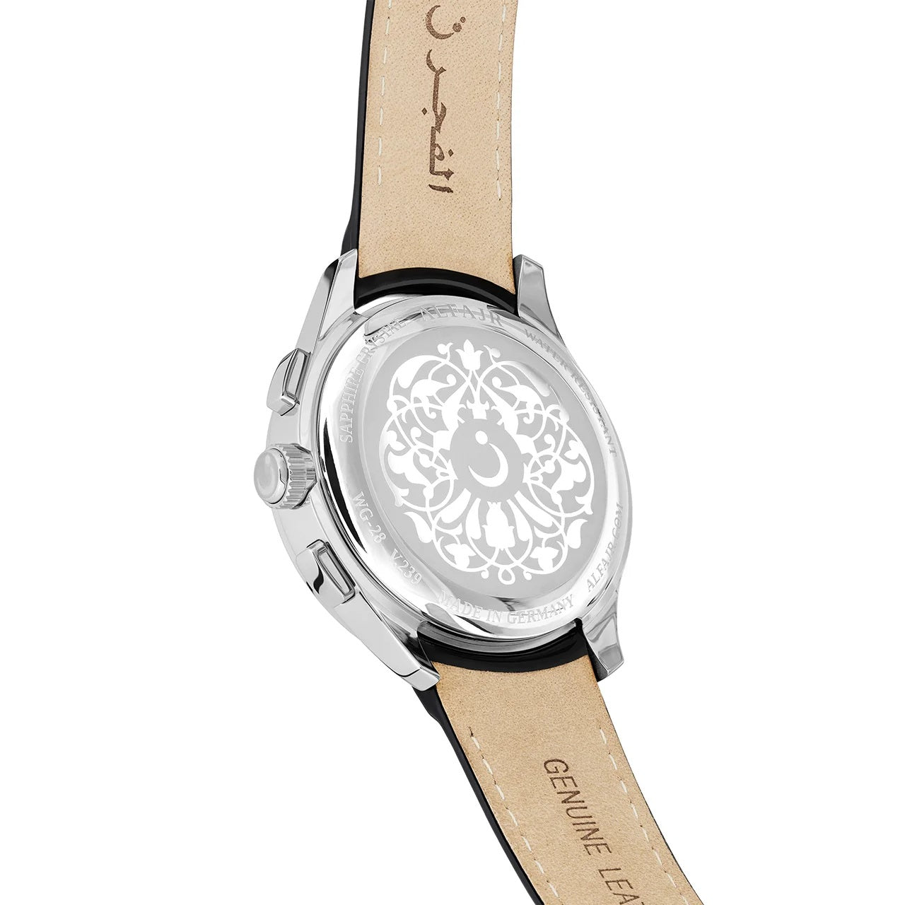 Premier 360 Ladies Leather Silver-Black Strap