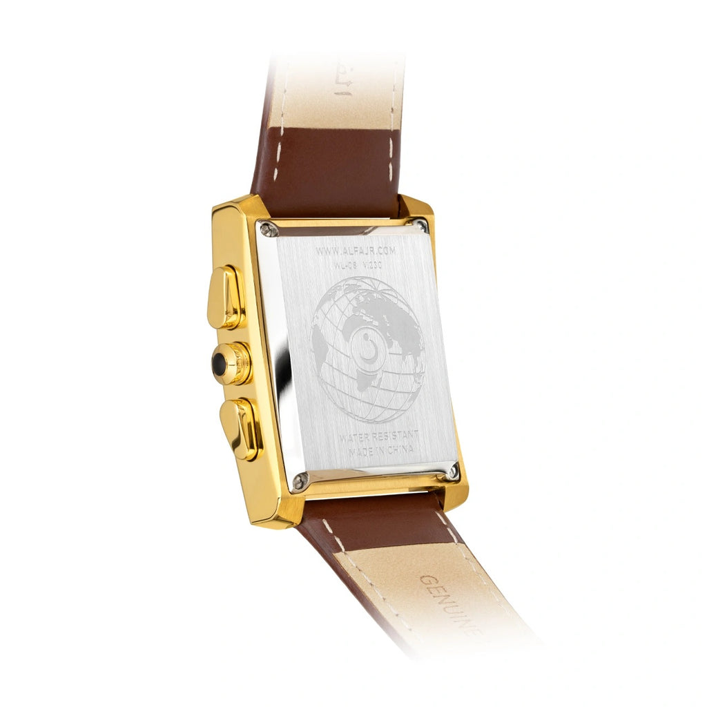 Classic Watch WL-08L, Gold/Brown leather