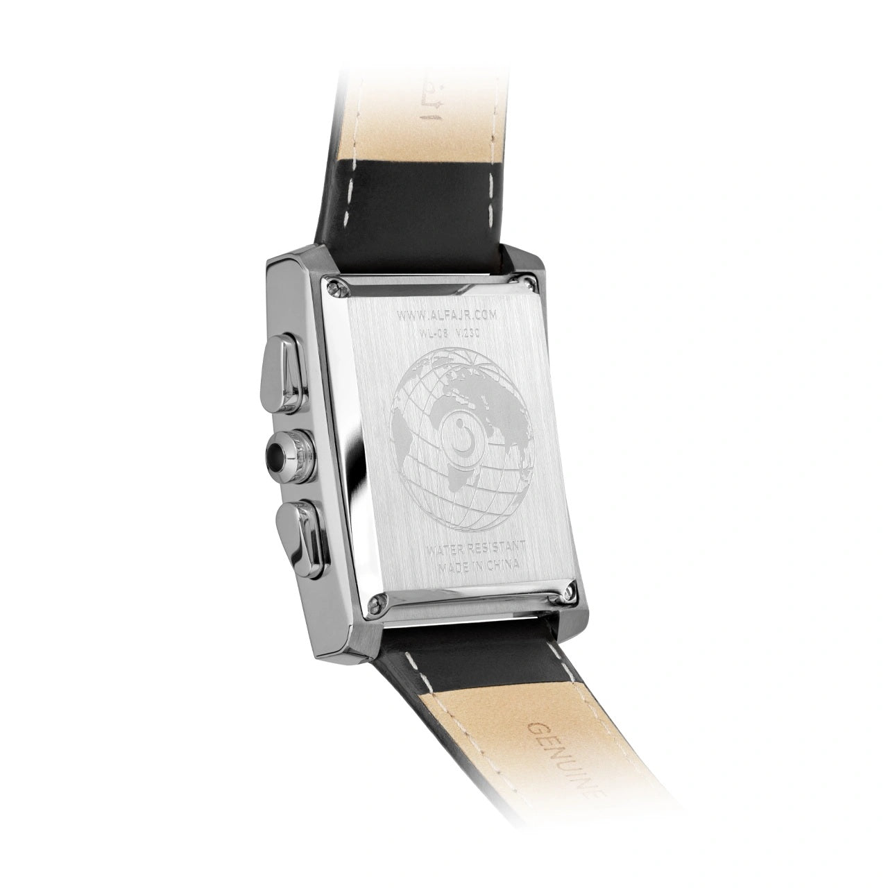 Classic Watch WL-08L, Silver/Black leather