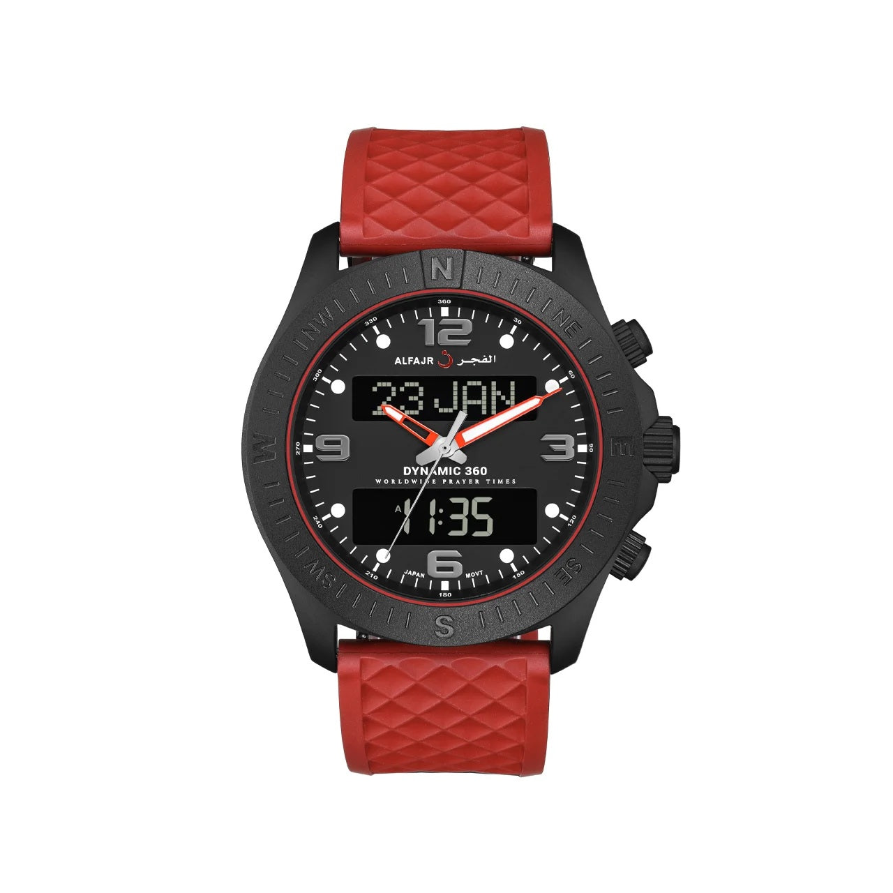 ALFAJR Watch WH 24 IPB Red - Dynamic 360 Rubber