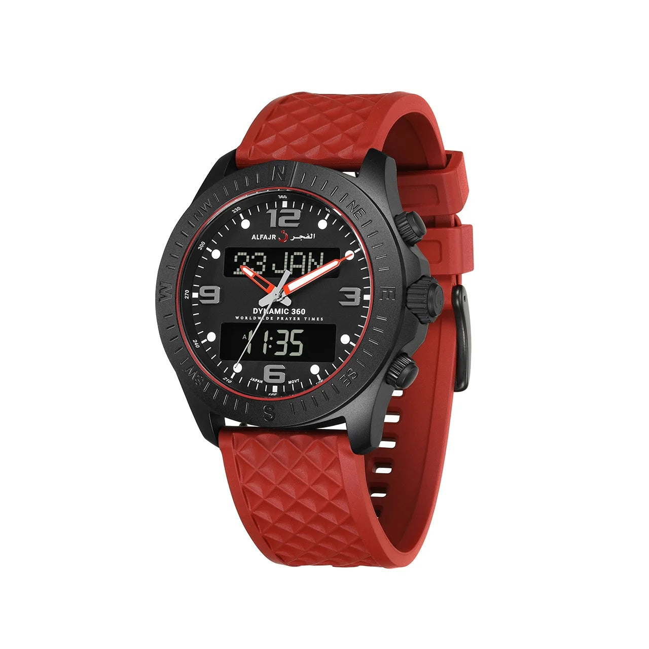 ALFAJR Watch WH 24 IPB Red - Dynamic 360 Rubber