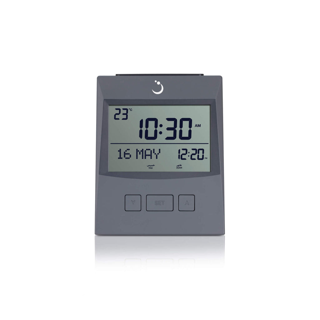 ALFAJR Digital Azan Table Clock - CS-13 Prayer Alarm Table Clock with Worldwide Prayer times and Multiple Azan Sounds
