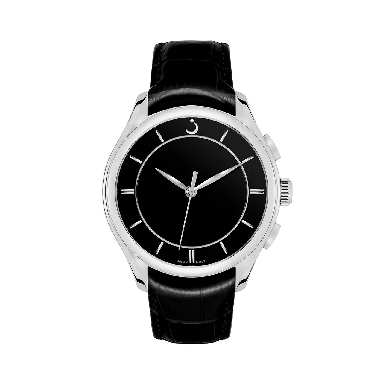 Alfajr Watch WW 22L Premier 360 Leather, Silver, Black leather