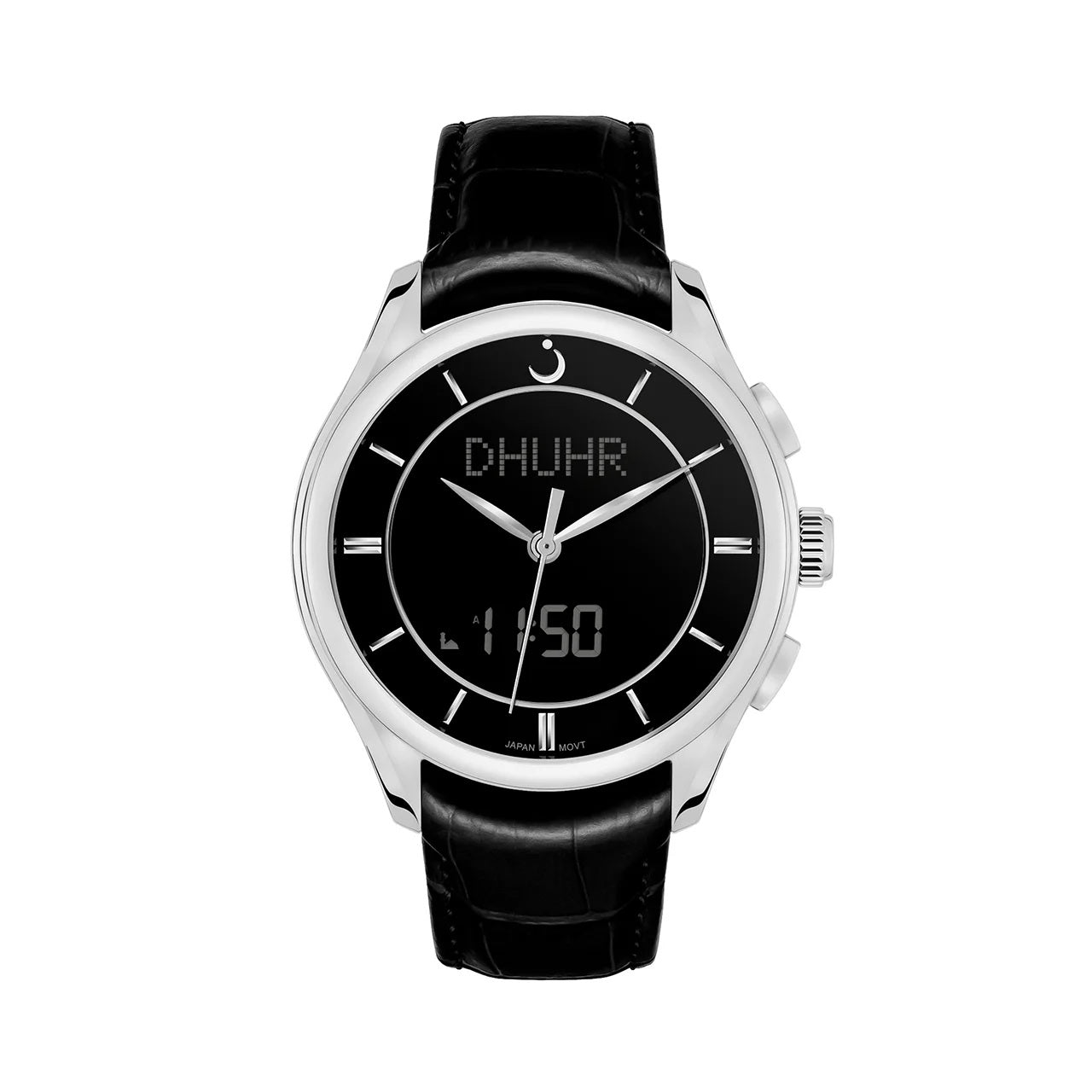 Alfajr Watch WW 22L Premier 360 Leather, Silver, Black leather